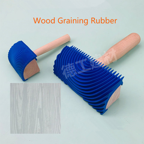 3D rubber painting pattern Wood handle wood grain paint brush sjabloon roller for furniture metal wall surface printer DIY tool ► Photo 1/6