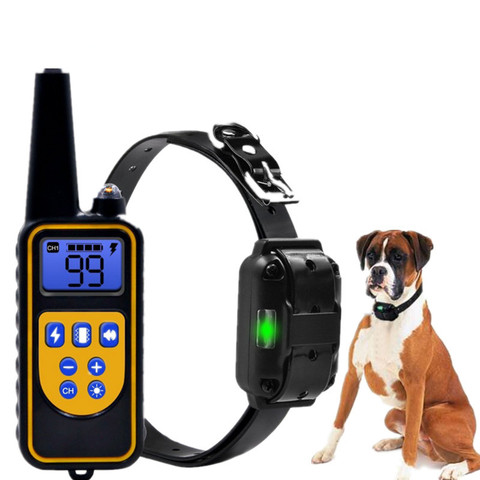 Electric Dog Training Collar Waterproof Rechargeable Remote Control Pet with LCD Display for All Size Bark-stop Collars 40% Off ► Photo 1/6