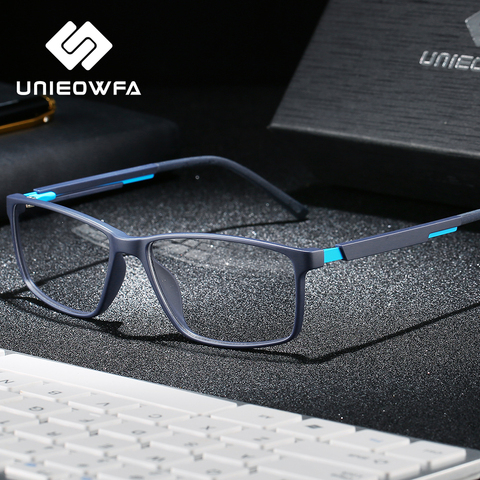 Optical Computer Glasses Frame Men Myopia Anti Blue Light Blocking Eyeglasses Frame Prescription Clear Korea Gaming Eyewear TR90 ► Photo 1/6