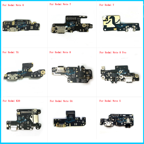 USB Charging Port Connector Board Parts Flex Cable For XiaoMi Redmi 7A K20  Note 5 6 7 8 pro 5A ► Photo 1/1