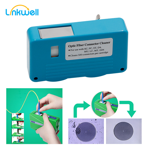 Optical Fiber Connector Cleaner with Replace core LC/SC/FC/ST Connector Universal Cleaning  500 Times Cassette Cleaning  Box ► Photo 1/6