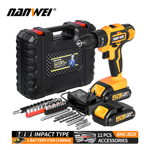 Impact Cordless Screwdriver Cordless Drill Impact Electric Drill Power Tools Hammer Drill Electric Drill Hand ► Photo 1/6