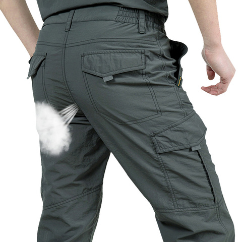 Men Tactical Pants Summer Military Trousers Multi-pocket Pants Cargo Casual  Pant