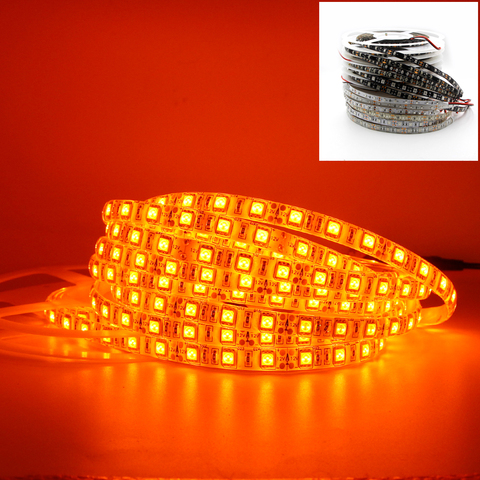 LED Strip Light 600nm True Orange SMD 5050 3528 Strip Ribbon Diode Tape rope lights 12V Flexible Strip string lamp1m 2m 3m 4m 5m ► Photo 1/1