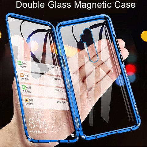 360 double-sides tempered glass phone case for OPPO A52 A72 A92 case shockproof matel bumper protective cover for OPPO A72 A92 ► Photo 1/6