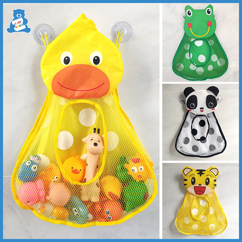 Baby Bath Toys Cute Duck Frog Mesh Net Toy Storage Bag Strong Suction Cups Bath Game Bag Bathroom Organizer Water Toys for Kids ► Photo 1/6