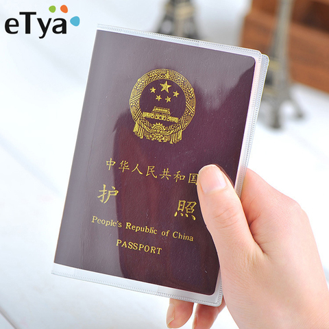 eTya Travel Waterproof Dirt Passport Holder Cover Wallet Transparent PVC ID Card Holders Business Credit Card Holder Case Pouch ► Photo 1/6