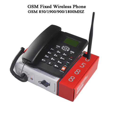 2 Sim card 2G GSM fixed wireless phone FWP Lansline phone PSTN SMS Call in/out Suit Telemarketing Alarm  desktop Fixed phone ► Photo 1/4