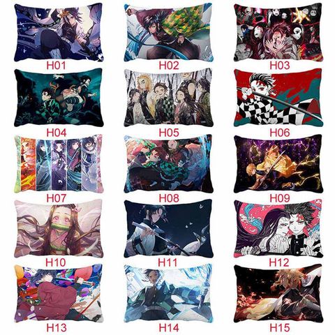 Demon Slayer Pillowcase Kimetsu No Yaiba Printed Pillow Cover Anime Grils Decorative Pillowcase Customize Gift 50x30cm ► Photo 1/6