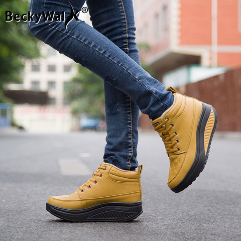 Sneakers Shoes Woman New Women's Boots Winter Cotton Shoes Thick-Soled Warm Plush Platform Snow Boots Women Ankle Boots WSH3420 ► Photo 1/6