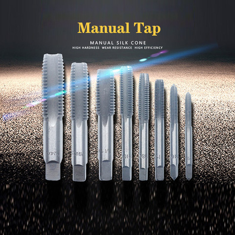 2PCS/Set HSS Machine Spiral Point Straight Fluted Screw Thread Metric Plug Hand Tap Drill Set Tools M2-M24 ► Photo 1/5