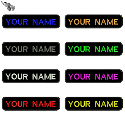 Custom Text Embroidery Name Patch Iron on Hook and Loop Sew on Stripes Badge for Clothing Garment ► Photo 1/6
