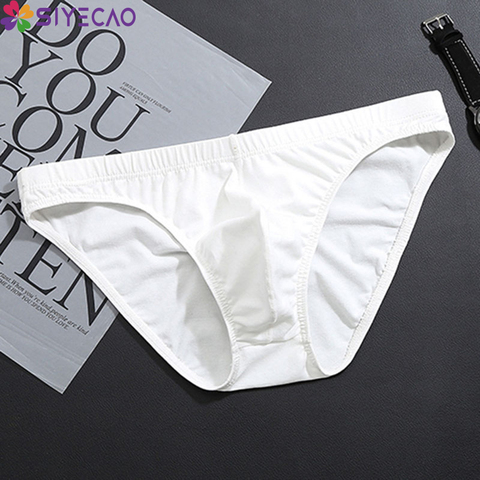 Cotton Briefs Mens Comfortable Underpants Man Underwear M/L/XL/XXL Drop shipping Mens Breathable Low-rise Brief Panties Solid ► Photo 1/6