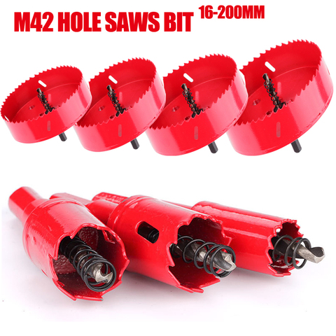 M42 16-200mm HSS Steel Drilling Hole Saw Drill Bit Cutter Bi-Metal for Aluminum Iron Stainless Steel DIY Wood Cutter Drill Bits ► Photo 1/6