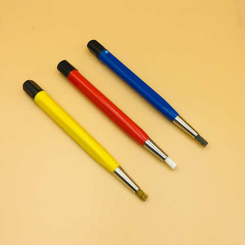 3PCS Fiberglass Copper Steel Scratch Brush Pen Rust Dirt Remover Watch Repair Tool ► Photo 1/5