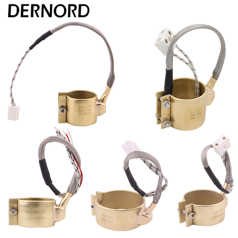 DERNORD 230v 180w, 220v 230w/220w/250w/170w Electric Copper Barrel Brass Band Heater for Extruder ► Photo 1/6