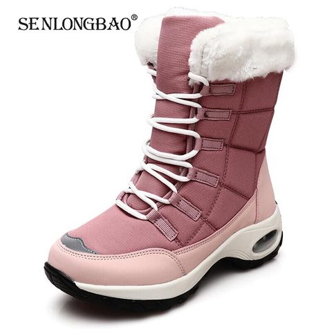 New Winter Women Boots High Quality Warm Snow Boots Lace-up Comfortable Ankle Boots Outdoor Waterproof Hiking Boots Size 36-42 ► Photo 1/6