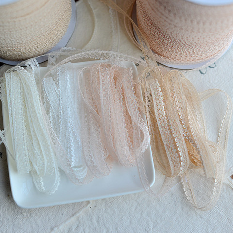 Milk White and White Color Doll Lace Small dot polyester Quality Lace Decoration DIY Accessories 0.7cm x 1 Meter ► Photo 1/6