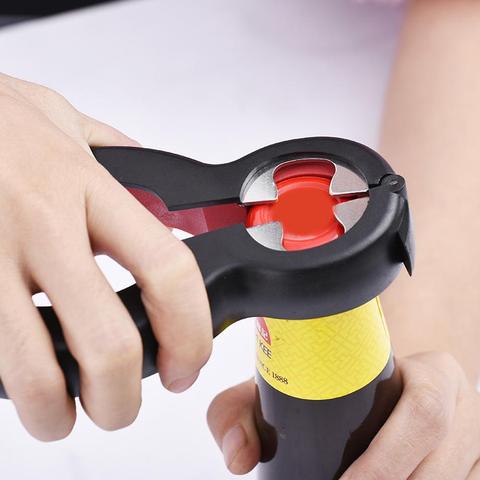 6 in 1 Multi Function Can Beer Bottle Opener All in One Jar Gripper Can Beer Lid Twist Off Jar Wine Opener ► Photo 1/6