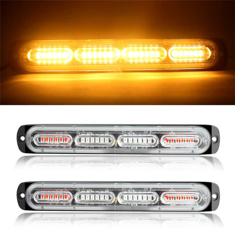 2pcs Stroboscopes Strobe 24 LED Flash Light Auto 12-24V Emergency Flashing Side Marker Light Bars Strobe Light ► Photo 1/6