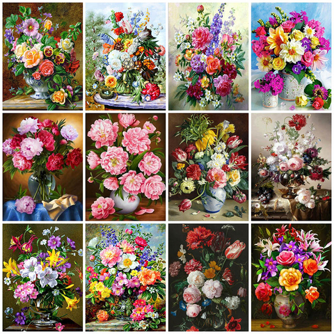 Evershine 5D Diamond Painting Flowers Full Square Drill New Arrival Mosaic Embroidery Vase Painting Rhinestone Home Decor ► Photo 1/6
