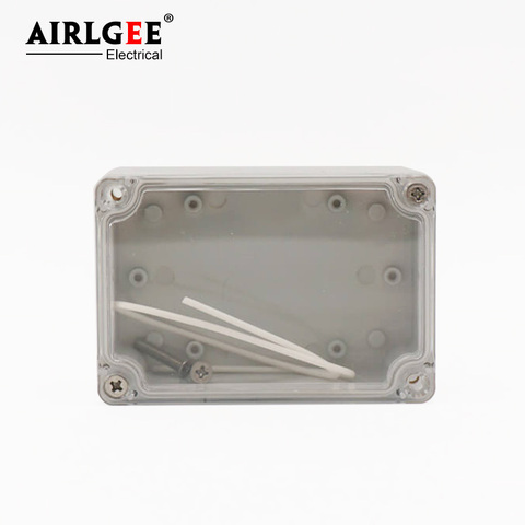 100 x 68 x 50mm surface screw mounting transparent cover waterproof junction box ABS plastic sealing engineering box ► Photo 1/6