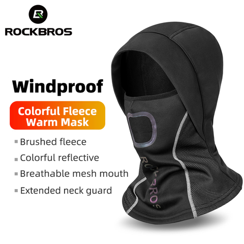 ROCKBROS Winter Cycling Mask Fleece Thermal Keep Warm Windproof Cycling Face Mask Balaclava Ski Mask Fishing Skiing Hat Headwear ► Photo 1/6