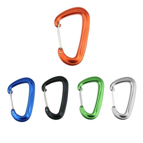 Professional Climbing Carabiner 1Pcs D Shape Mountaineering Buckle Hook 12KN Safety Lock Outdoor Climbing Equipment Accessory ► Photo 1/6