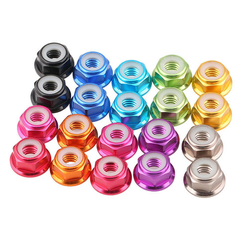 10pcs M5 Aluminum Motor Screw Nuts Nylon Insert Self Lock Flange nut CW for RC FPV Racing Drone 2205 2206 2207 Motor ► Photo 1/4