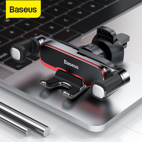 Baseus Gravity Car Phone Holder Metal Auto Air Outlet Mobilephone Stand For 4.7-6.5 Inch Phone Invisibile Car Support ► Photo 1/6
