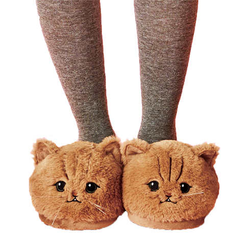 DROPSHIPPING New arrival Millffy Cute PLUSH KITTEN SOFT ANIMAL Cat Women Plush Slippers Ladies home BEDROOM Slippers ► Photo 1/6