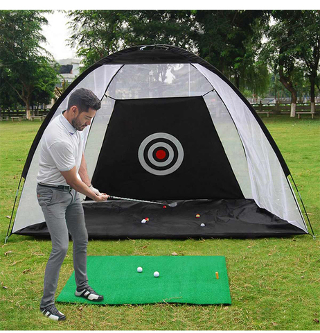 Indoor 2M Golf Practice Net Tent Golf Hitting Cage Garden Grassland Practice Tent Golf Training Equipment Mesh Outdoor XA147A ► Photo 1/6