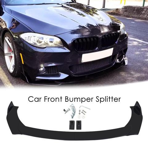 Spoiler Diffuser Car Front Bumper Splitter PP Left Car Front Bumper Splitter Right Bright BlackCar Front Bumper Auto Body Kits ► Photo 1/6