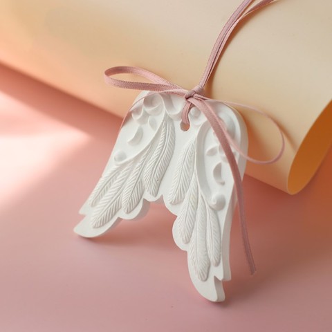 Angle Wing Aromatherapy Wax Tablets Silicone Mold Angel Wing DIY Plaster Gypsum Mould For Car Pendant Cake Molds ► Photo 1/6