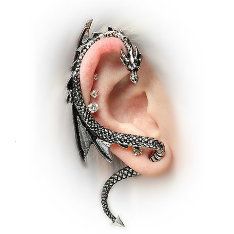 Vintage Punk Rock Dragon Cuff Earrings For Women Men Gothic Ear Wrap Retro Clip Earrings Piercing Fashion Jewelry Orecchini 1pcs ► Photo 1/6