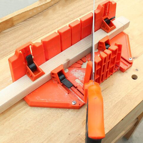 12-14inch Adjustable carpenter saws Miter Box 0/22.5/45/90 Degree plastic Cutting Clamps for Wooden Strip Plaster Line Cut tool ► Photo 1/6