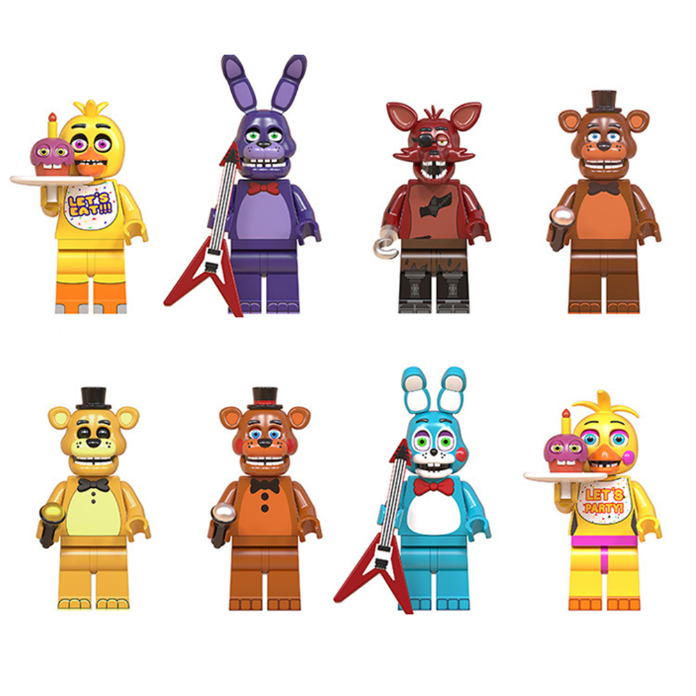 8Pcs/Set Inspired by Game Five Night at Freddy Anime FNAF Bonnie Bear Foxy  Action Figure Toy PVC Model Ornaments for Children Gifts Kids Birthday  Party Cake Decorating Supplies : : Toys