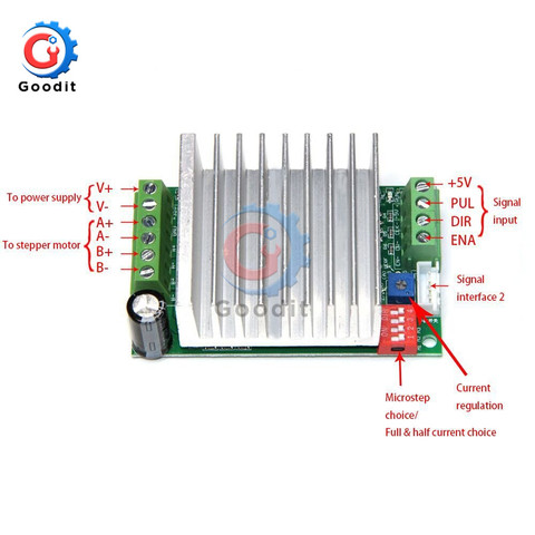 TB6600 Stepper Motor Driver Controller DC 10V-45V 4.5A CNC Single-Axis Motor Driver Controller Board 6N137 ► Photo 1/6