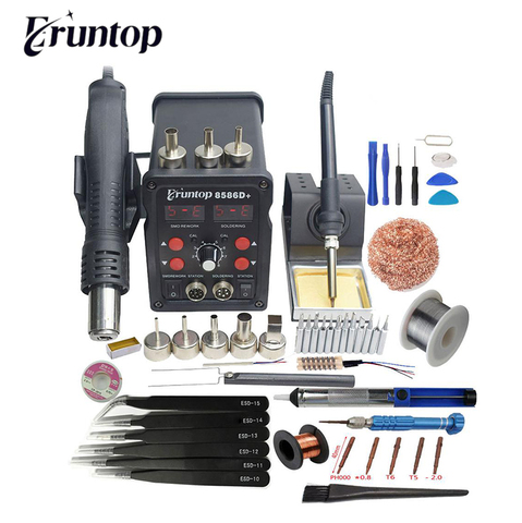 Eruntop 8786D 8586D+ Electric Soldering Irons +Hot Air Gun Better SMD Rework Station Upgraded 8586 8586+ 8586D ► Photo 1/6