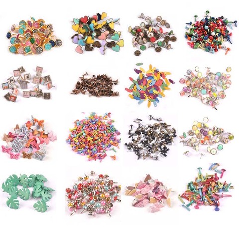 Mixed Round Scrapbooking Embellishment Fastener Brads Metal Crafts For Diy handmade shoes Decoration ► Photo 1/6