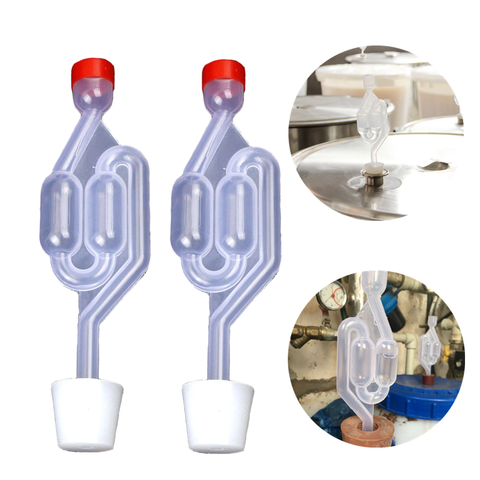 2pcs/Lot Home Brew Wine Fermentation Airlock With Silicone Stoppers Plug Airlock Seal Valve Bubbler Fermentation Brewing Tools ► Photo 1/6