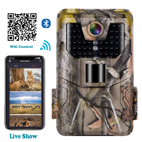 Wifi APP Bluetooth Control Trail Camera Live Show Wild Hunting Cameras WIFI900 24MP 1296P Night Vision Wildlife Surveillance Cam ► Photo 1/1