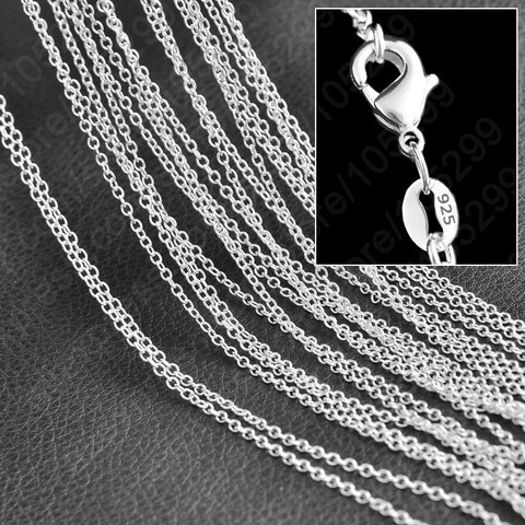 10 PCS Multiple Models Top Grade Fashion Jewelry 925 Sterling Silver 16-30 Inches Necklace Chains With Lobster Clasps Wholesale ► Photo 1/6