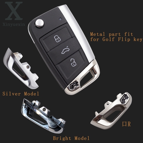 Xinyuexin Auto Metal Key Part With R LOGO For vw golf 7 for vw MK7 for skoda octavia A7 for Seat Remote Flip car Remote Key ► Photo 1/6