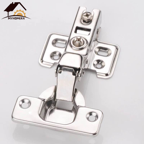 Myhomera Hinge Stainless Steel Hydraulic Cabinet Door Hinges Damper Buffer Soft Close Kitchen Cupboard Furniture Full/Half/Embed ► Photo 1/6