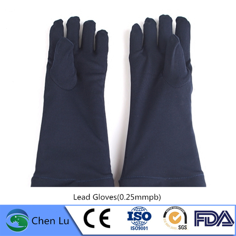 Genuine nuclear radiation protective a pair of gloves Flaw detector operation radiological protection 0.25mmpb lead gloves ► Photo 1/4