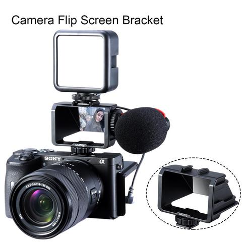 UURig Camera Flip Screen Bracket for Mirrorless Camera with Three Cold Shoe Mount to Microphone LED Video Light ► Photo 1/6