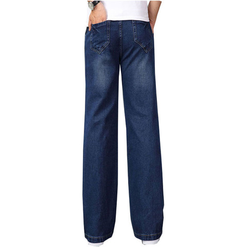 Jeans Men Men's Winter Plus Velvet Loose Straight Men's Jeans Casual Men's Thick Pants Denim Horns Size 27-34 ► Photo 1/6
