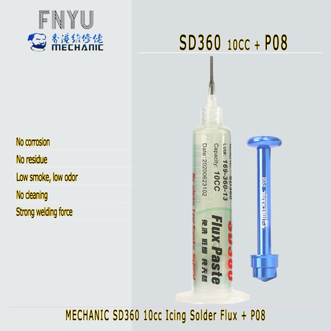 Solder paste Solder Flux MECHANIC SD360 10CC +P08 Icing Solder Flux Welding Advanced Oil Flux Grease 10cc Soldering Repair Paste ► Photo 1/6