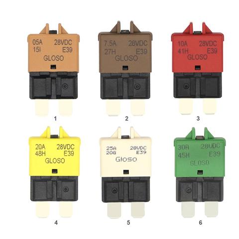 ATC Circuit Breaker Blade Fuse DC28V 5A/7.5A/10A/20A/25A/30A Manual Reset Fuse Adapter for Car Truck Boat Marine ► Photo 1/6